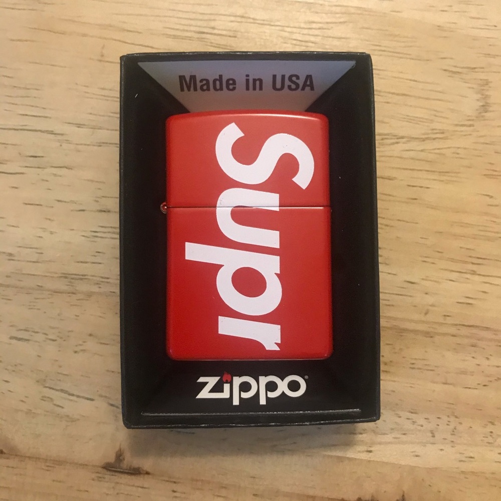 Supreme red zippo